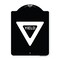 Signmission Designer Series Sign-Yield, Black & White Heavy-Gauge Aluminum Sign, 24" x 18", BW-1824-22695 A-DES-BW-1824-22695 - alternate 1